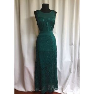 Floral Lace Sequined Dress